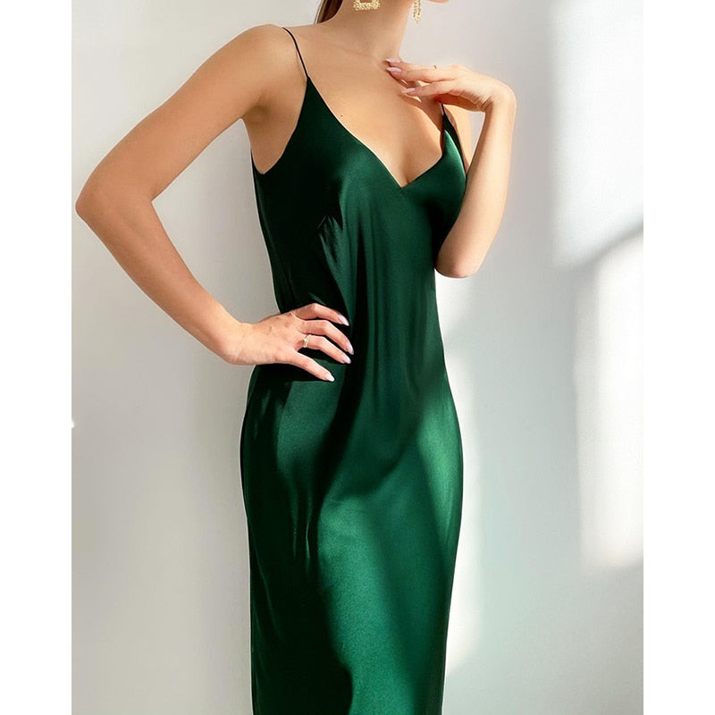 Silk Long Party Dress