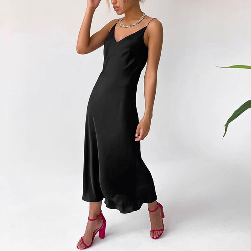 Silk Long Party Dress