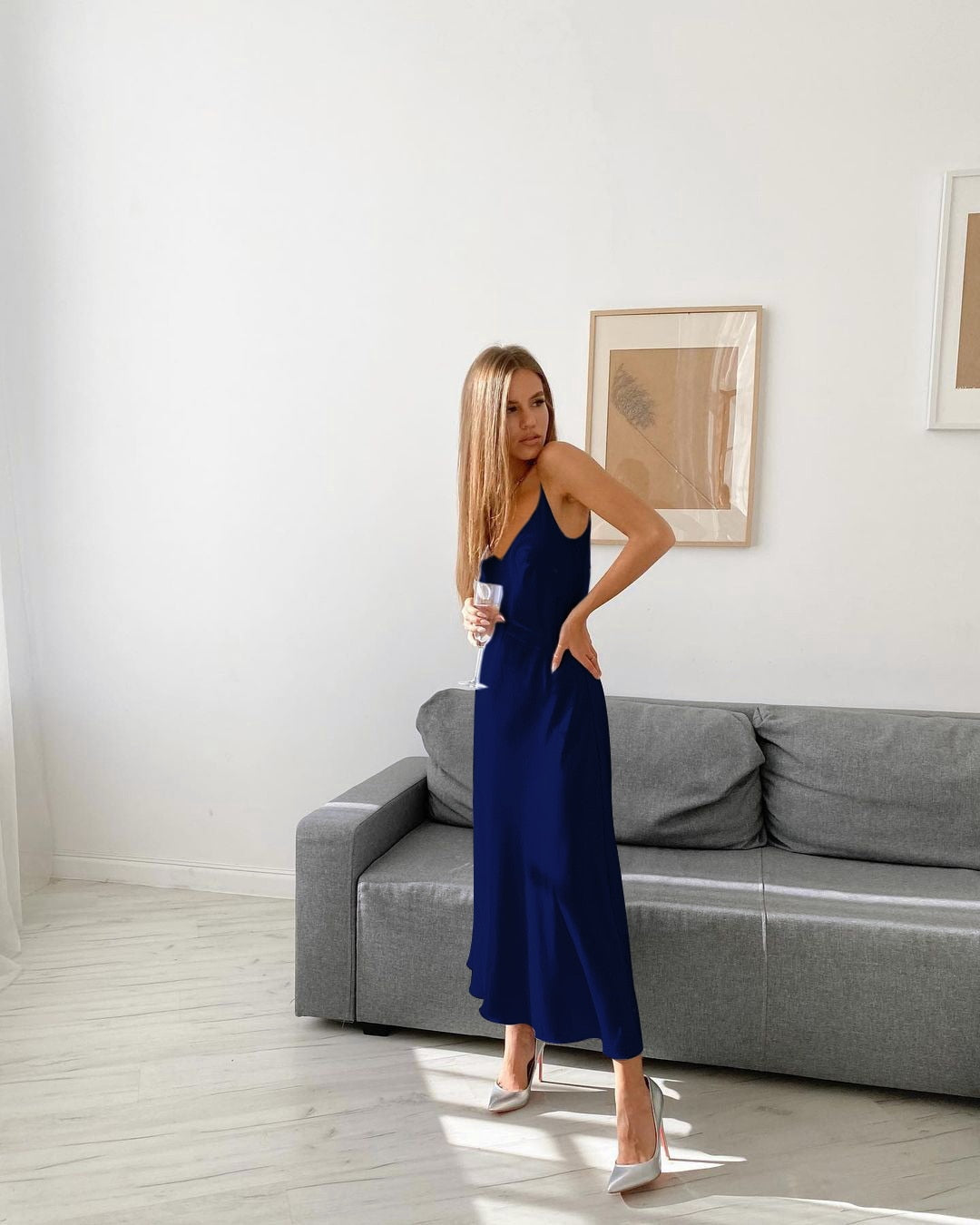 Silk Long Party Dress