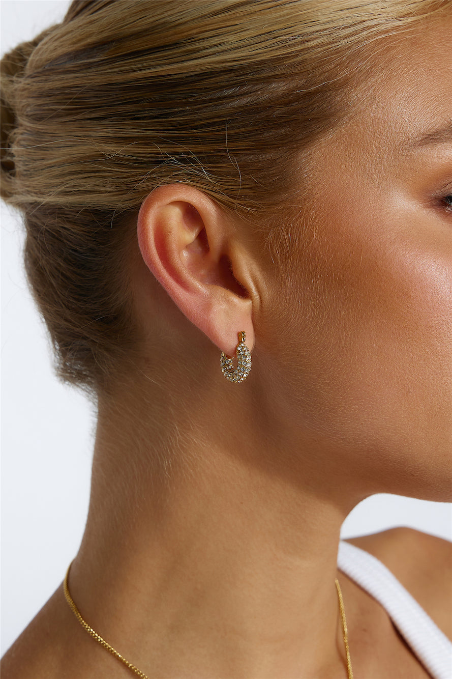 18k Gold Plated Be My Treasure Earrings Gold