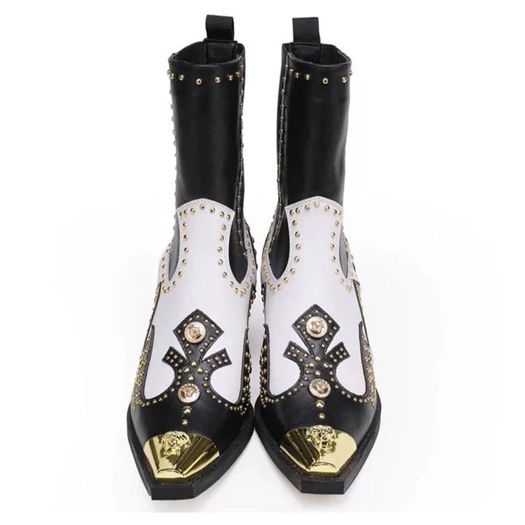 Vahalla Metal Toe Western Chelsea Boots - 3 Styles