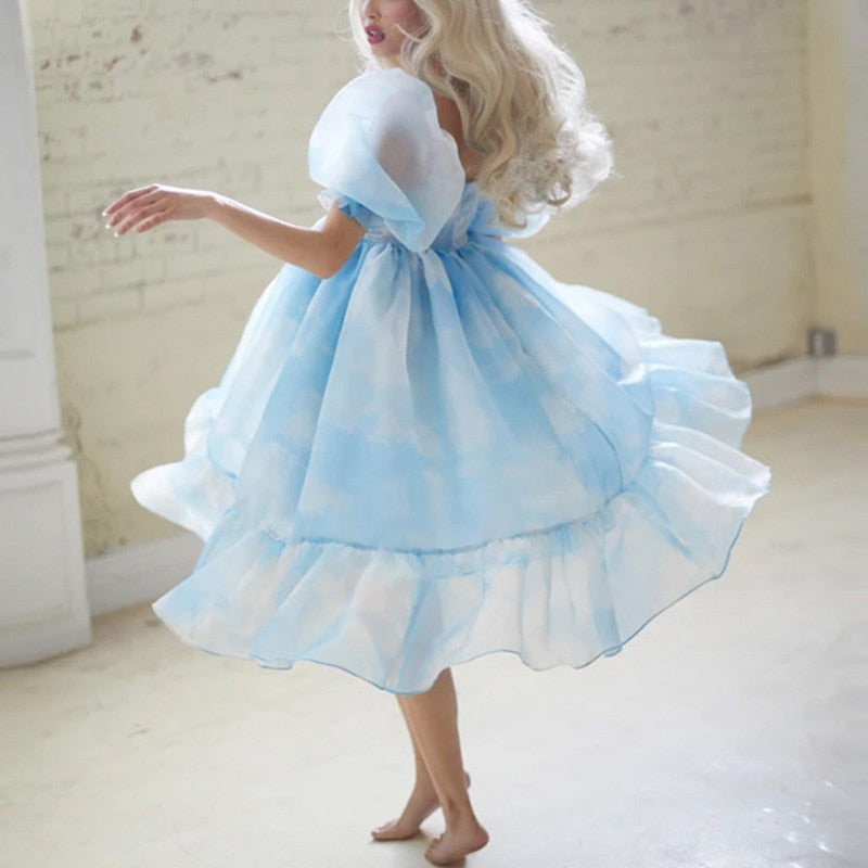 Valencia Ruffle Organza Baby Doll Dresses - 10 Colors