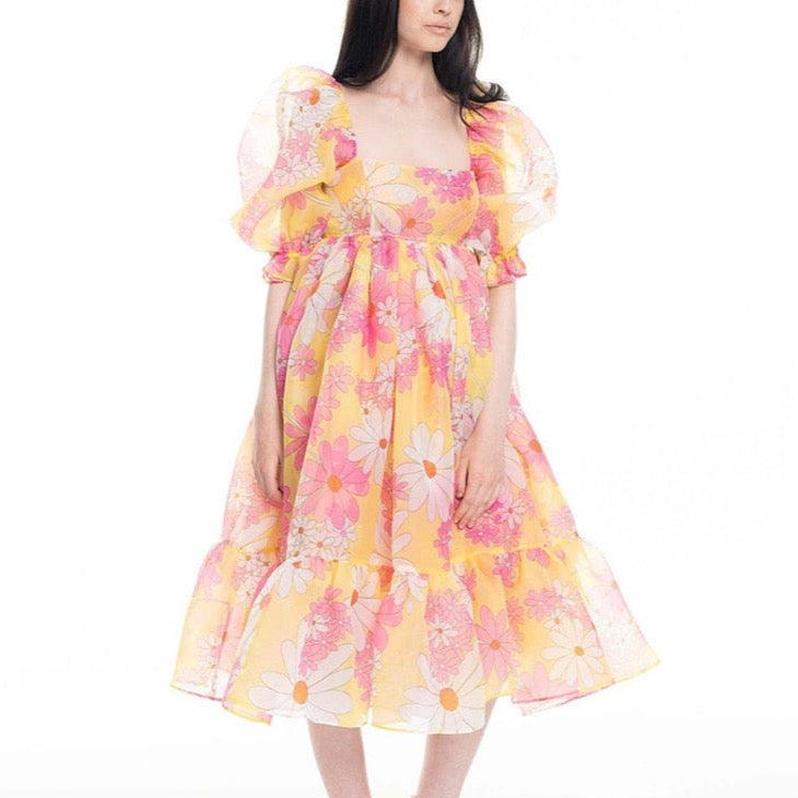 Valencia Ruffle Organza Baby Doll Dresses - 10 Colors