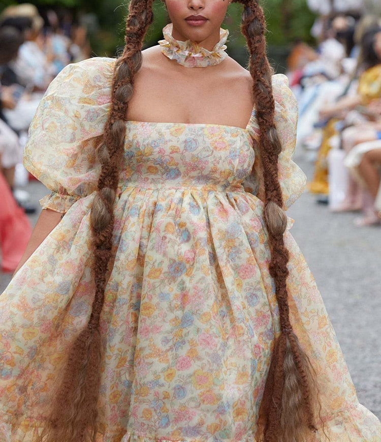 Valencia Ruffle Organza Baby Doll Dresses - 10 Colors