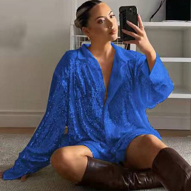 Valerie Oversized Glitter Blouses - 7 Colors