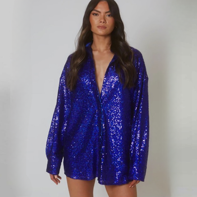 Valerie Oversized Glitter Blouses - 7 Colors