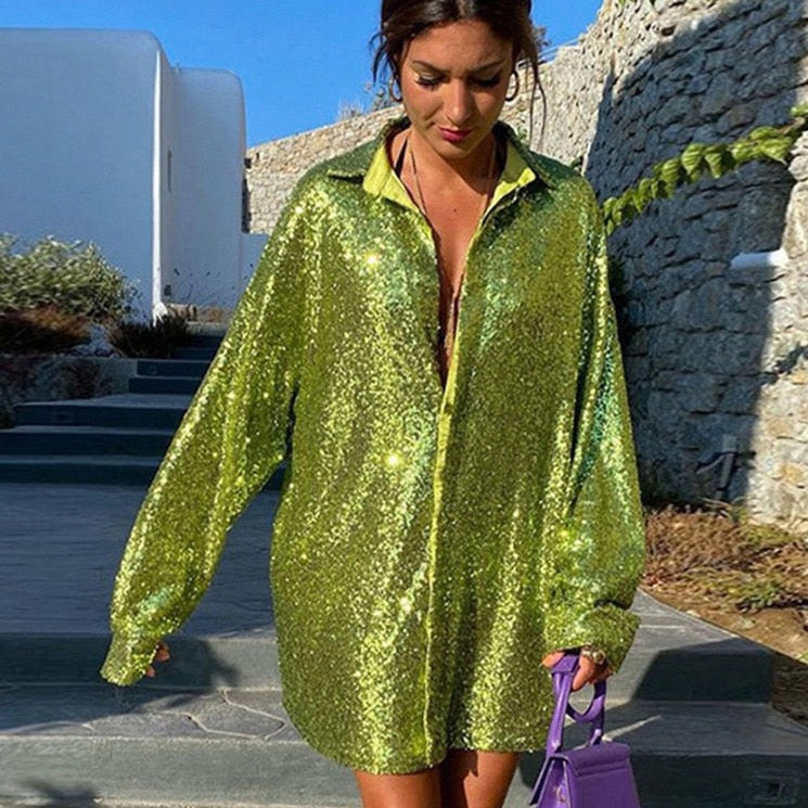 Valerie Oversized Glitter Blouses - 7 Colors