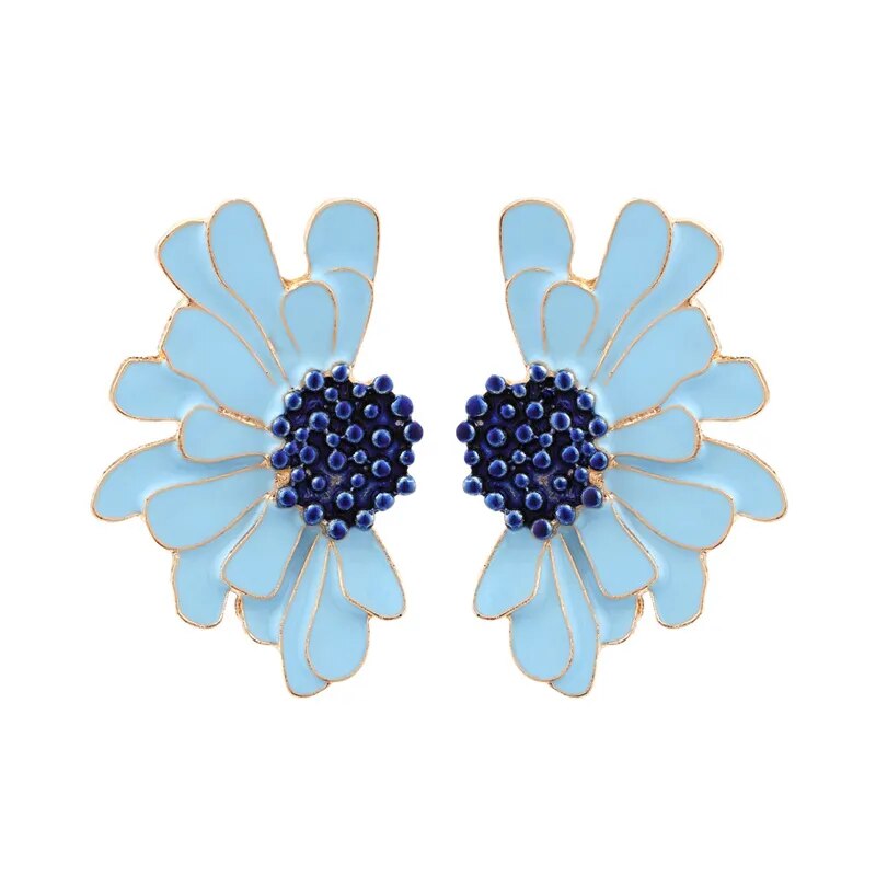 Veera Enamel Flower Earrings