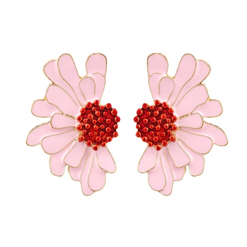 Veera Enamel Flower Earrings