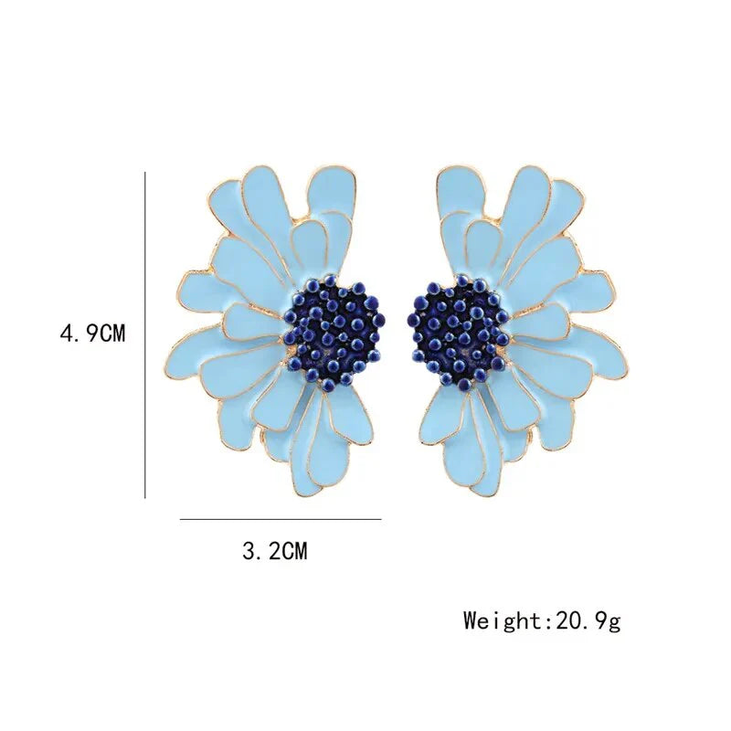 Veera Enamel Flower Earrings