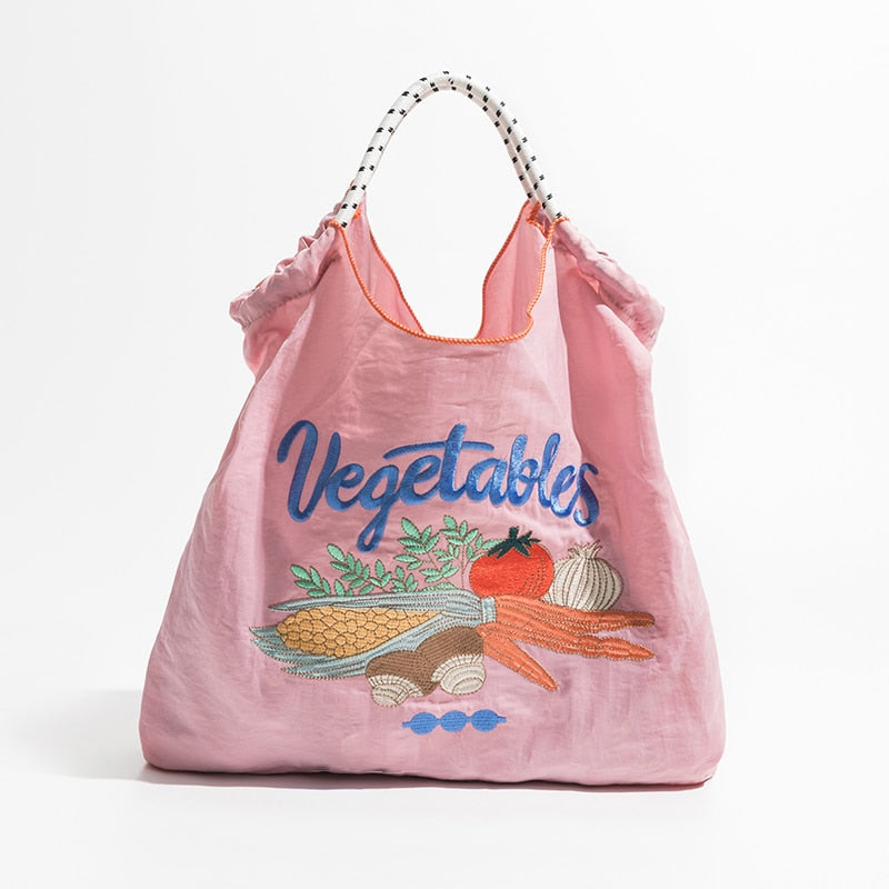 Vegetables Embroidery Eco Bags