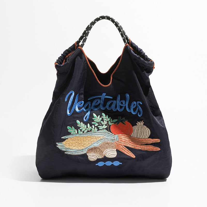 Vegetables Embroidery Eco Bags