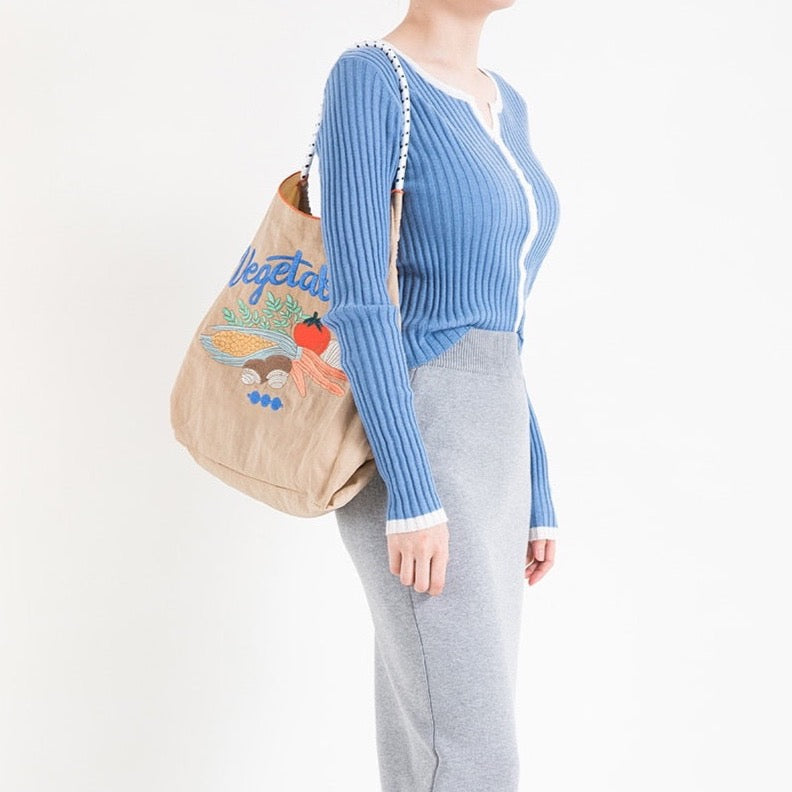 Vegetables Embroidery Eco Bags