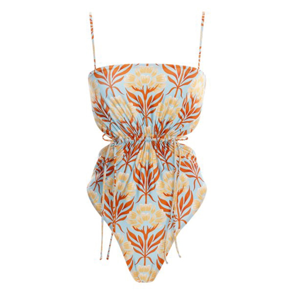 Vera Printed Drawstring Waist Swimsuits