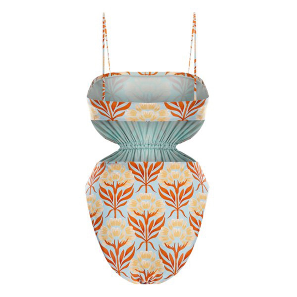 Vera Printed Drawstring Waist Swimsuits