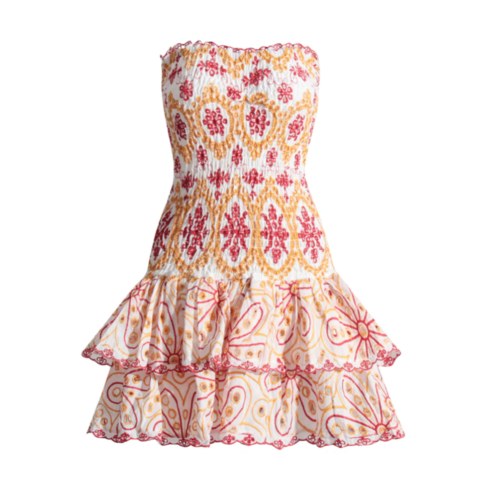 Vianca Strapless Eyelet Mini Dresses - 4 Colors