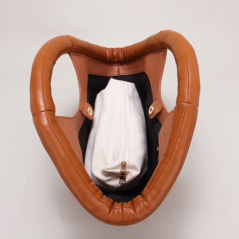 Vicenta Puff Handle Tote Bag - 2 Colors