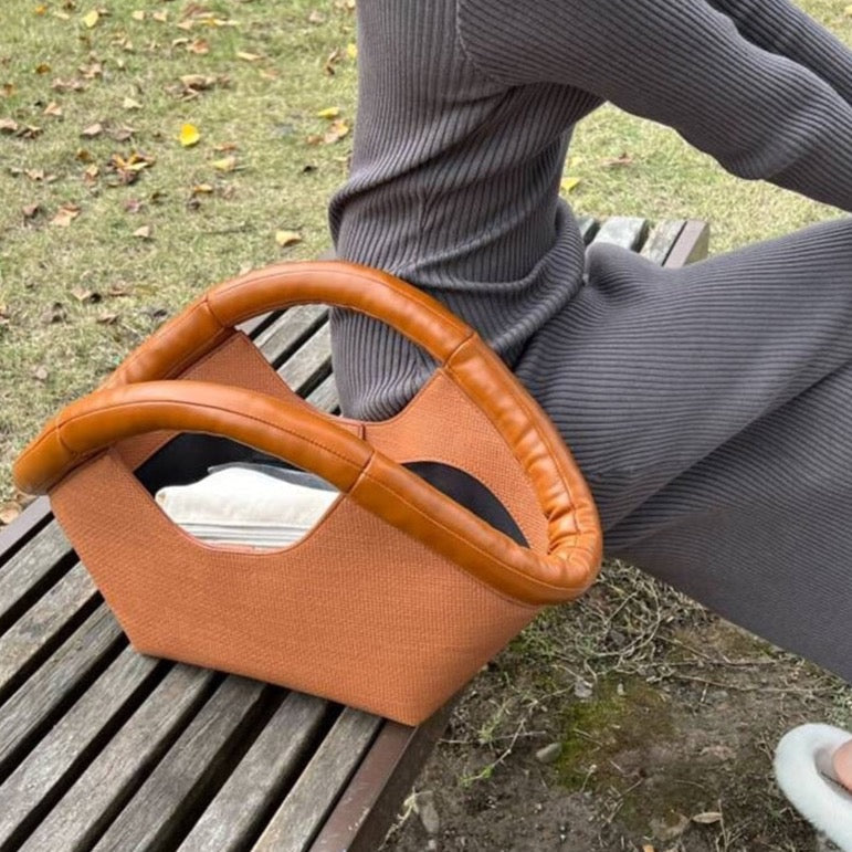 Vicenta Puff Handle Tote Bag - 2 Colors