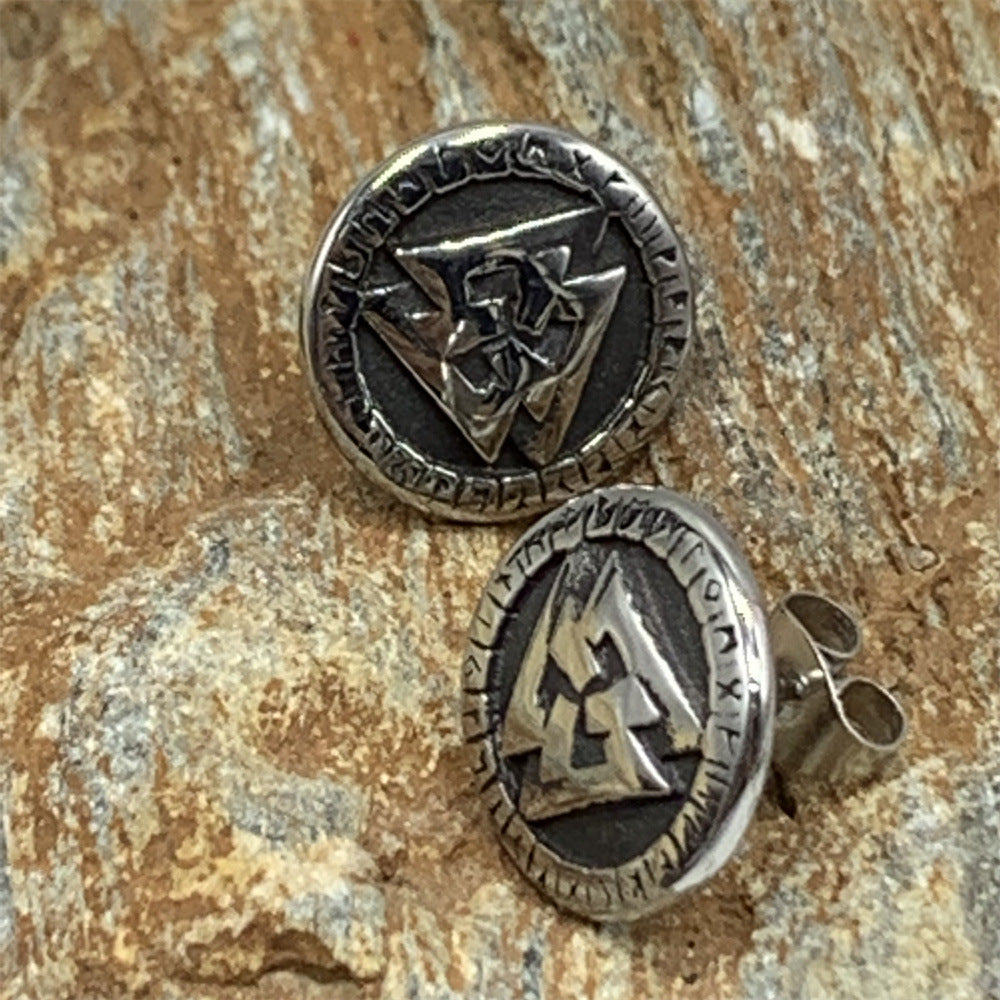 Viking Tringles Signet Stud Earring