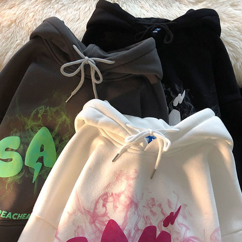 Letter Print Long Sleeve Hoodie