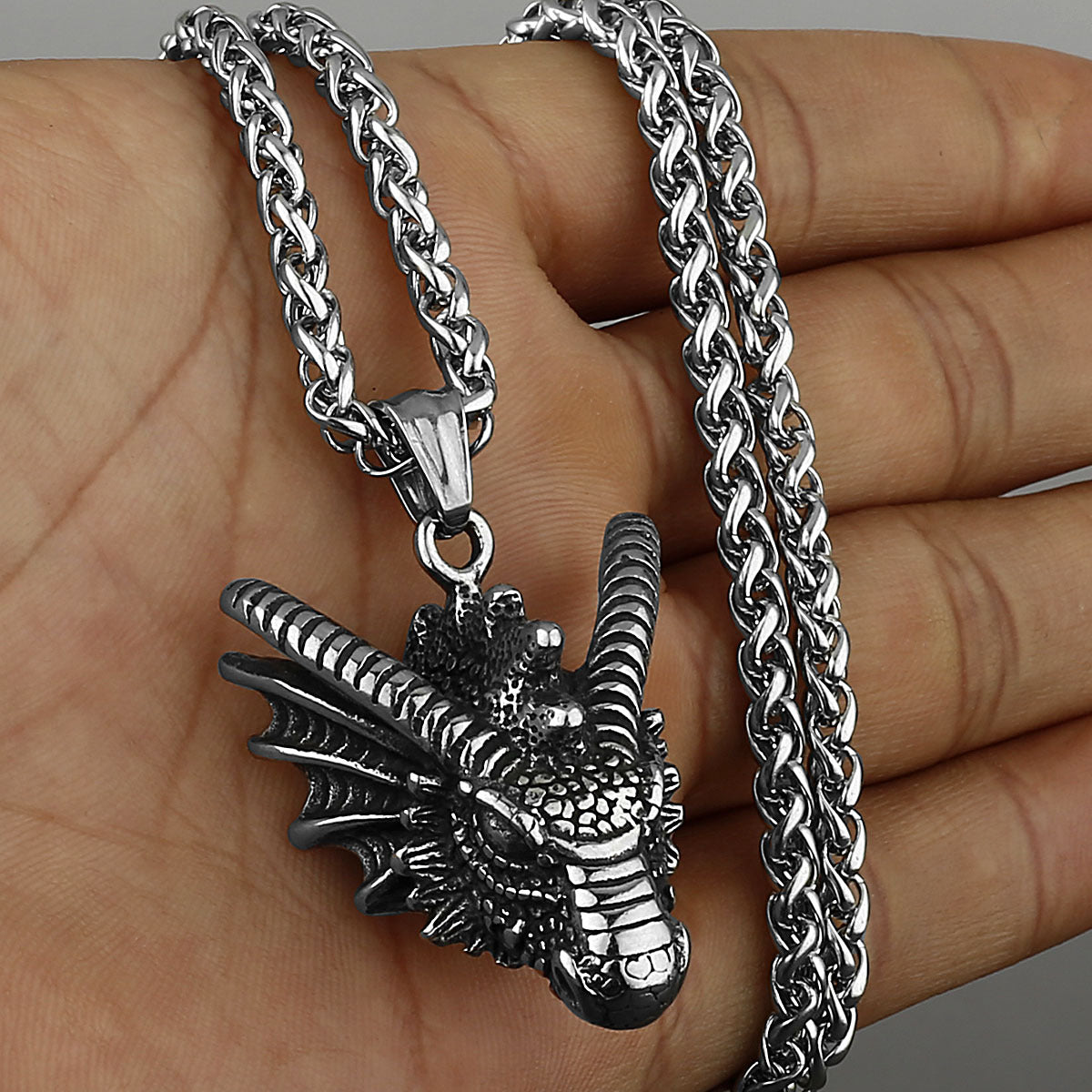 Vintage Cool Dragon Head Necklace