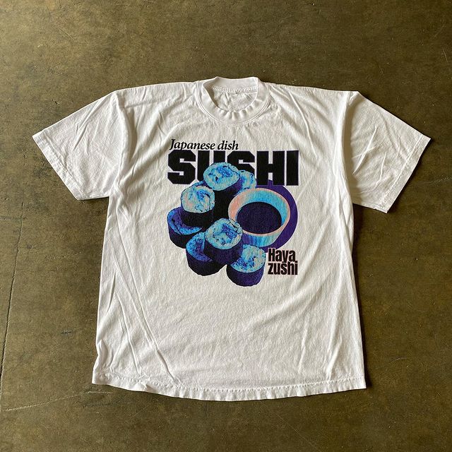 Vintage Food Graphic Prints T-Shirts - 4 Menus