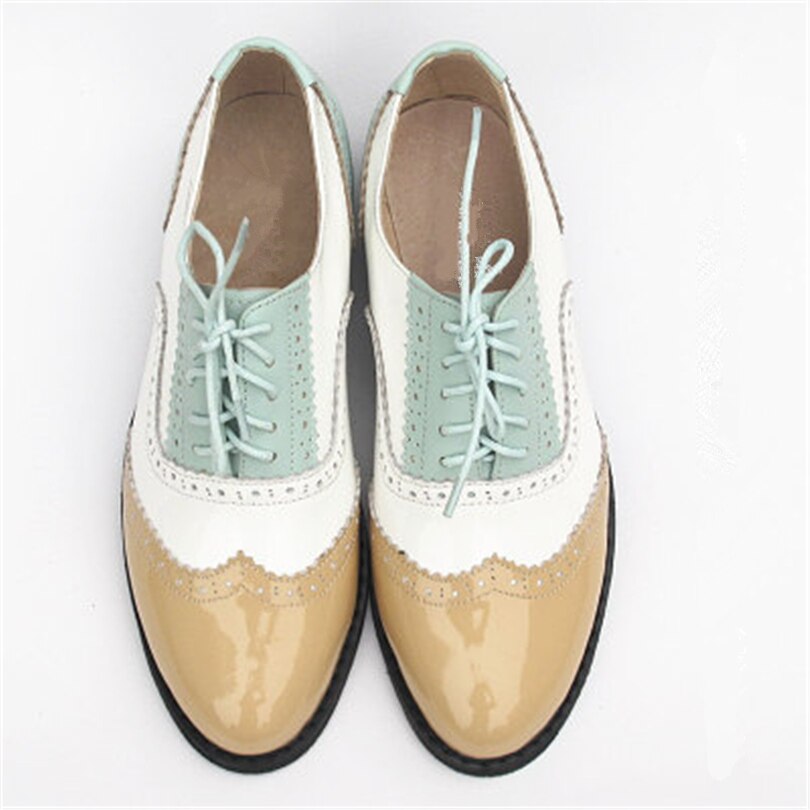 Vintage Genuine Leather Oxford Brogues Shoes