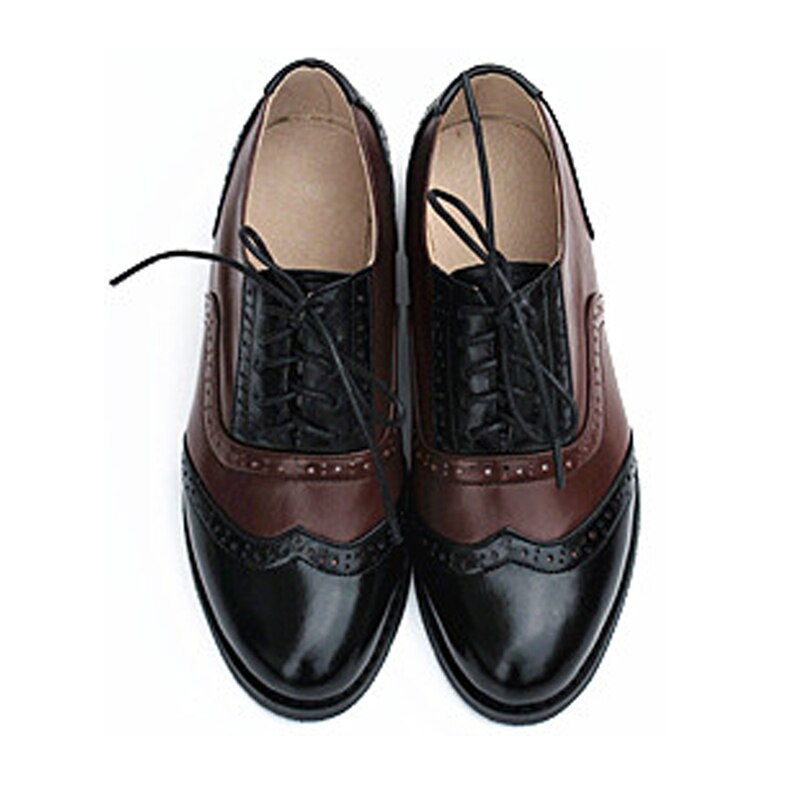 Vintage Genuine Leather Oxford Brogues Shoes