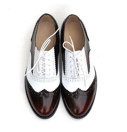 Vintage Genuine Leather Oxford Brogues Shoes