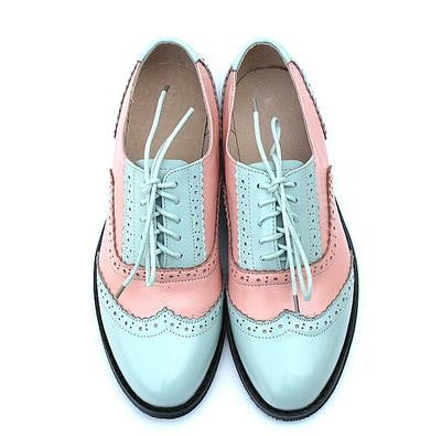 Vintage Genuine Leather Oxford Brogues Shoes