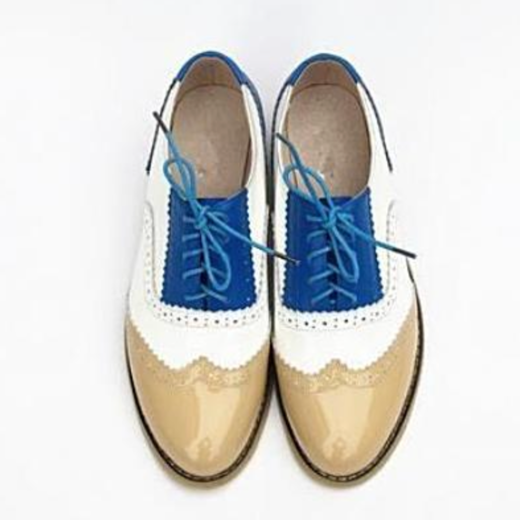 Vintage Genuine Leather Oxford Brogues Shoes