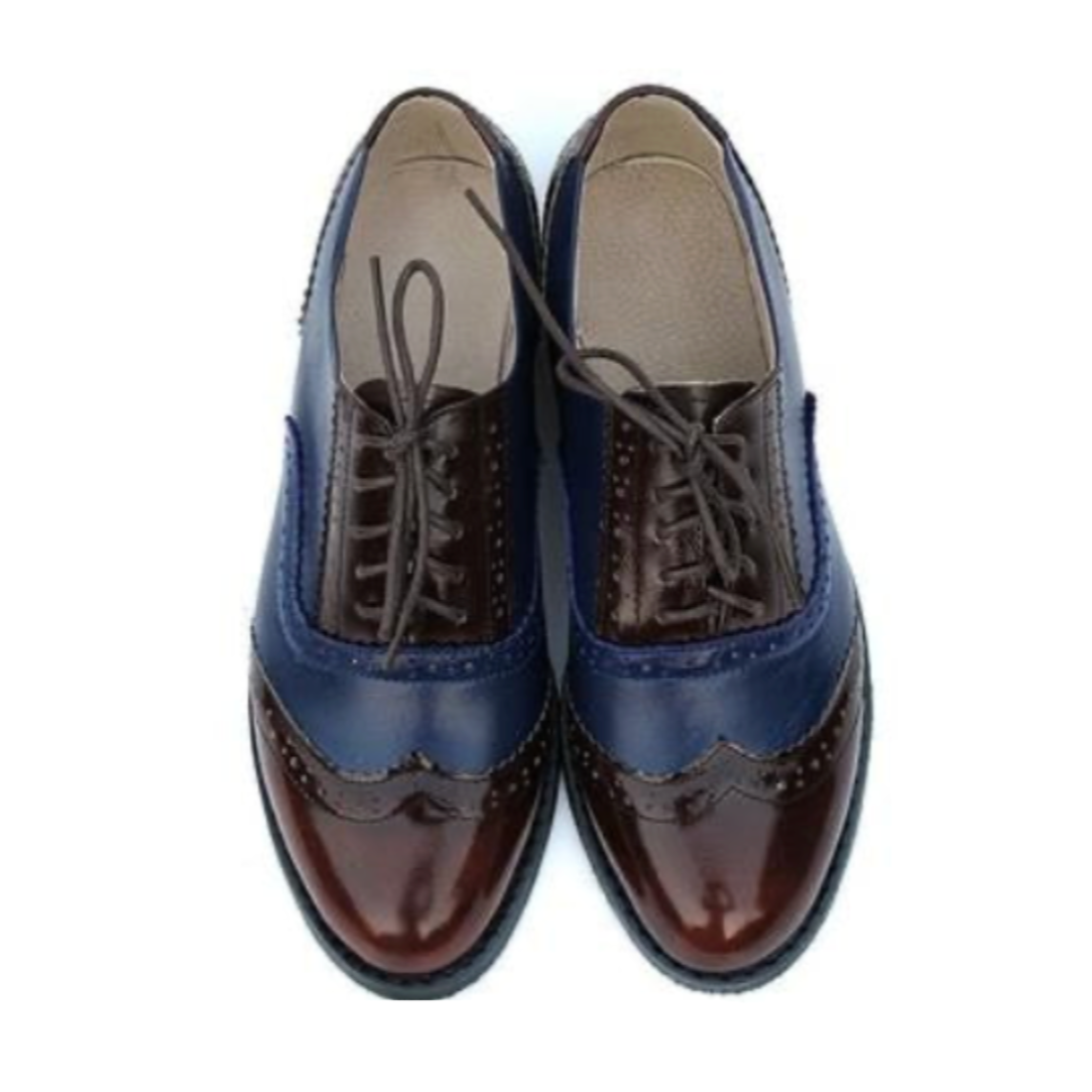Vintage Genuine Leather Oxford Brogues Shoes