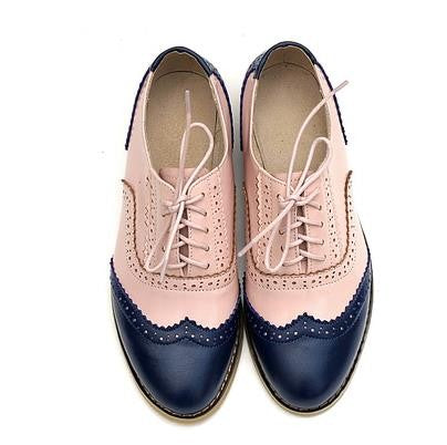 Vintage Genuine Leather Oxford Brogues Shoes