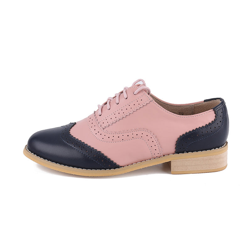 Vintage Genuine Leather Oxford Brogues Shoes