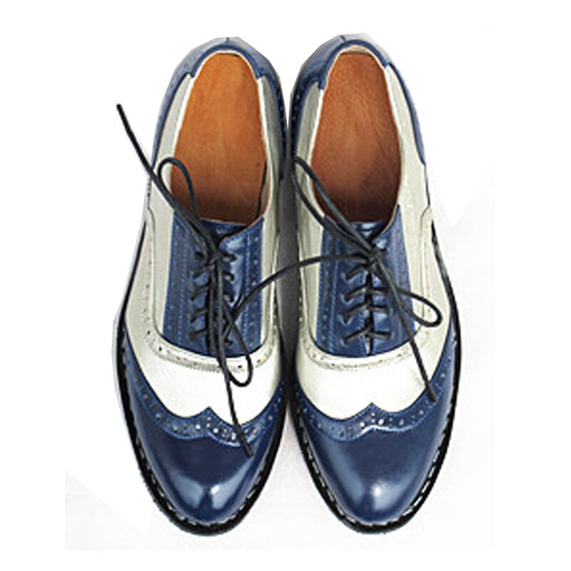 Vintage Genuine Leather Oxford Brogues Shoes