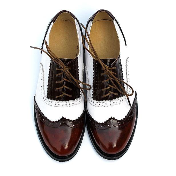 Vintage Genuine Leather Oxford Brogues Shoes