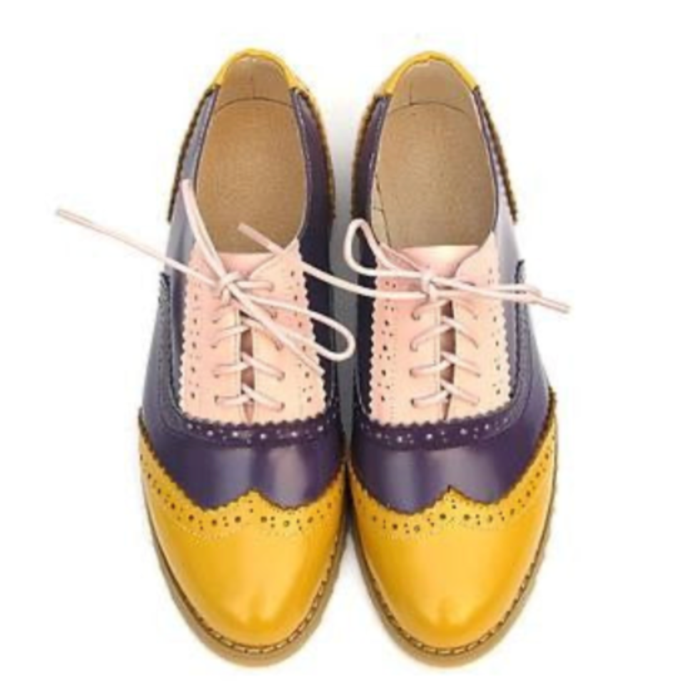 Vintage Genuine Leather Oxford Brogues Shoes