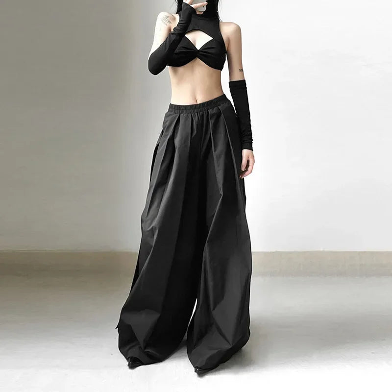 Vintage Gothic Emo Alt Techwear Baggy Pants