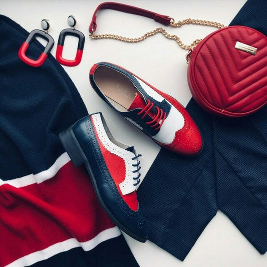 Vintage Mismatch Oxford Brogues Shoes