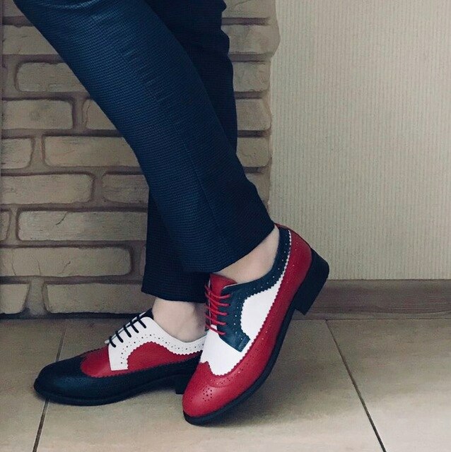 Vintage Mismatch Oxford Brogues Shoes