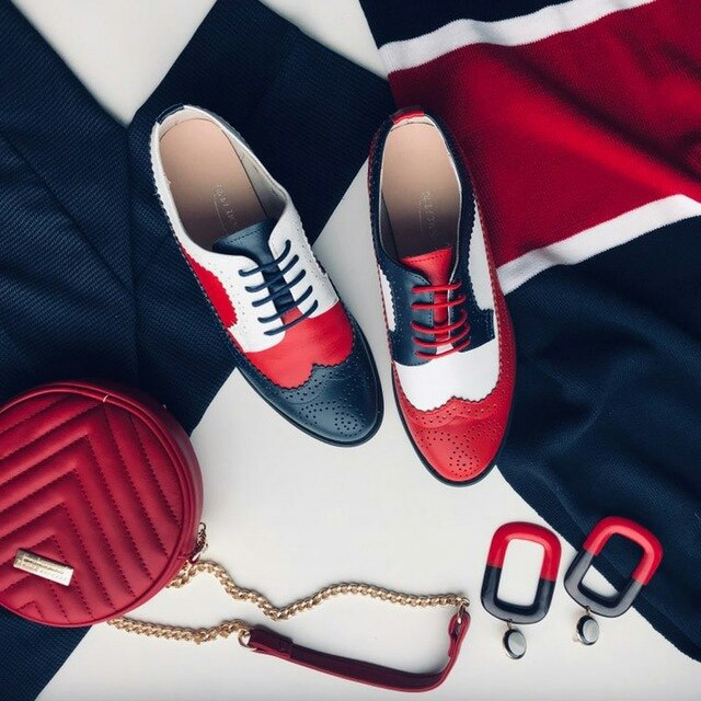 Vintage Mismatch Oxford Brogues Shoes