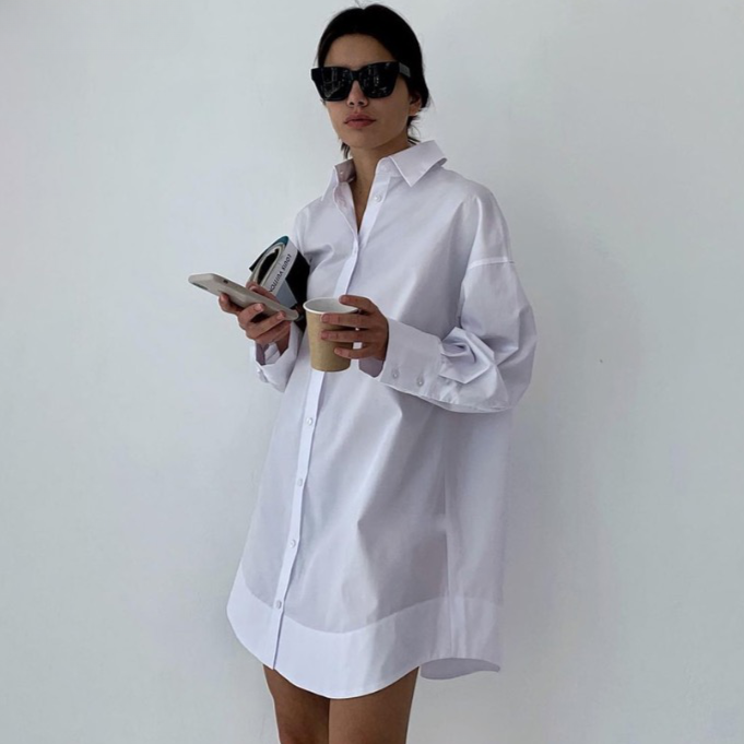 Vita Poplin Mini Shirt Dress