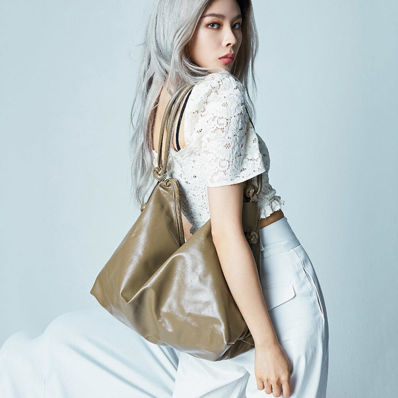 Vivica Patent Leather Look Shoulder Bags - 3 Colors