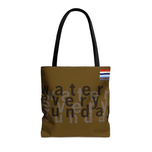 WATEREVERYSUNDAY Basic Logo Everyday Tote - Brownie