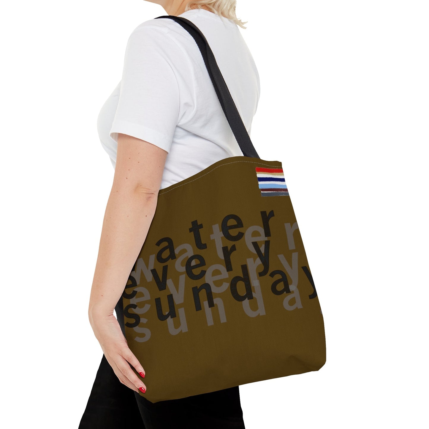 WATEREVERYSUNDAY Basic Logo Everyday Tote - Brownie