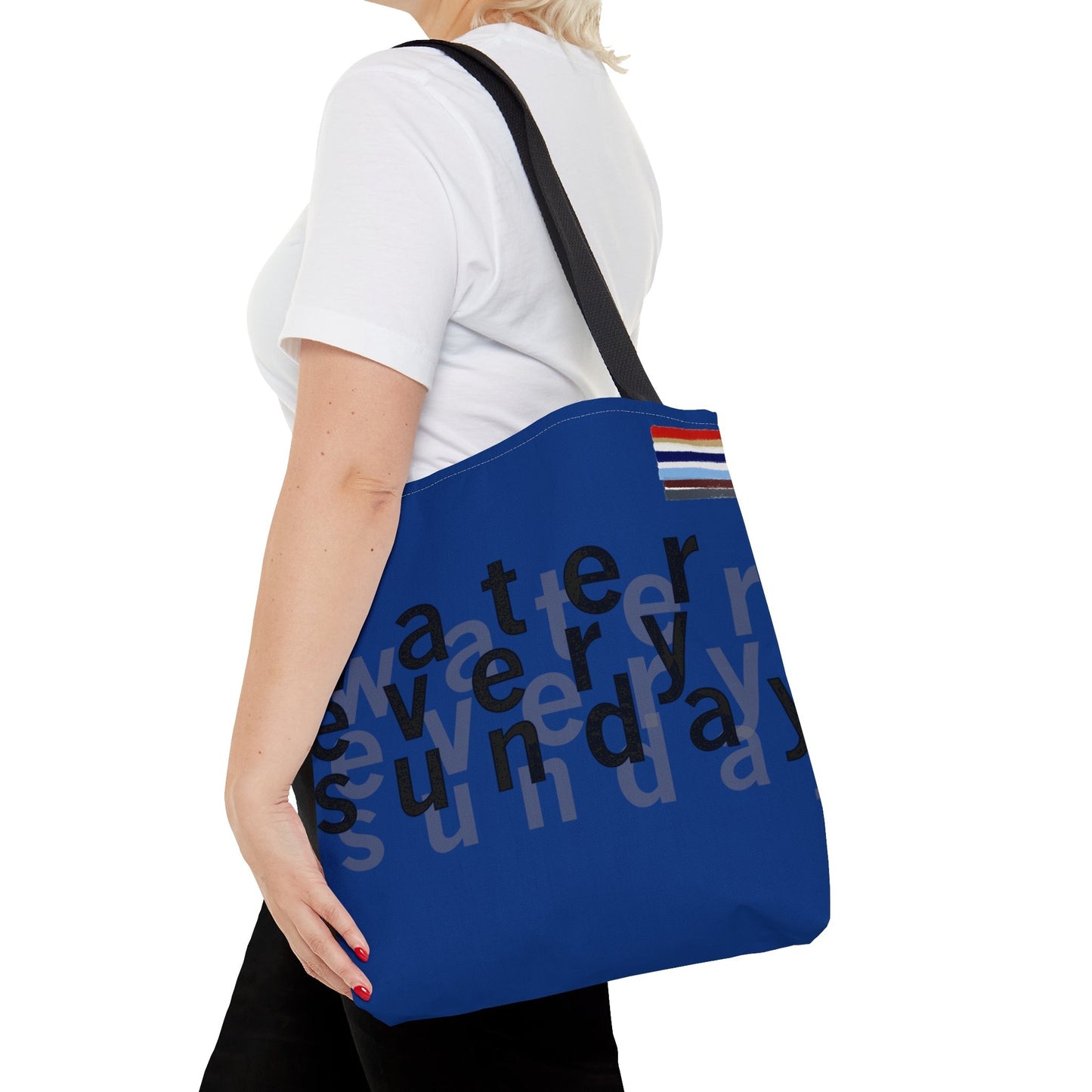 WATEREVERYSUNDAY Basic Logo Everyday Tote - Cobalt Blue