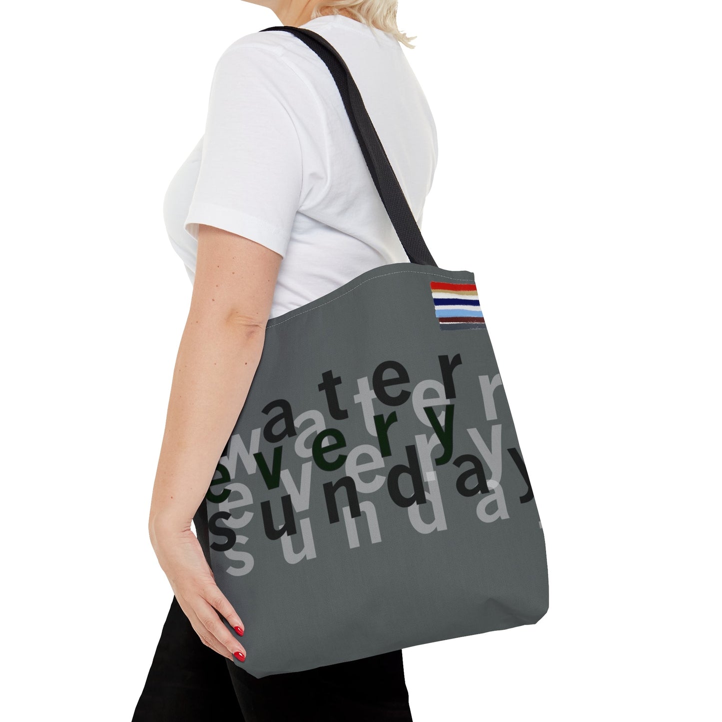 WATEREVERYSUNDAY Basic Logo Everyday Tote - Preppy Grey