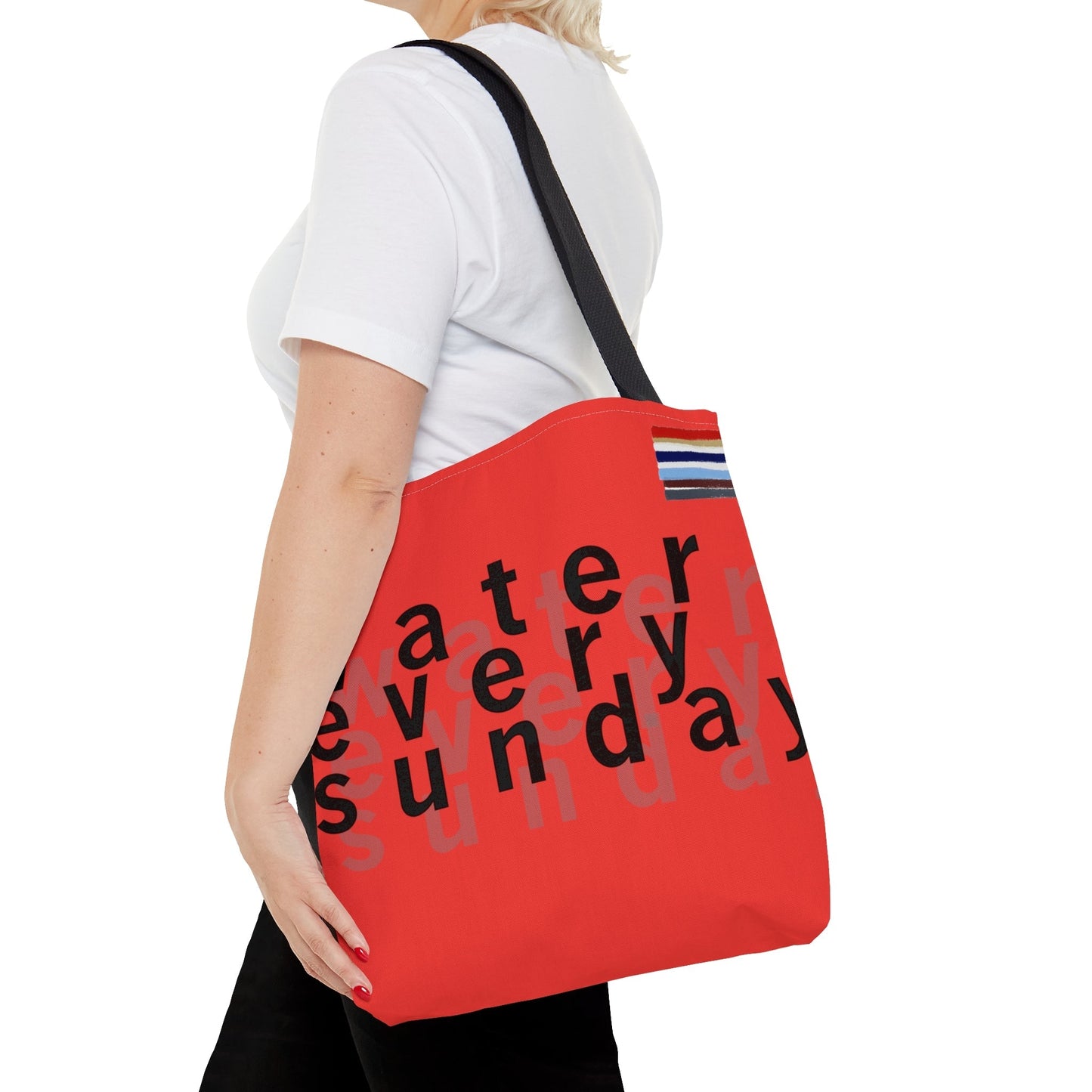 WATEREVERYSUNDAY Basic Logo Everyday Tote - Tomato Red