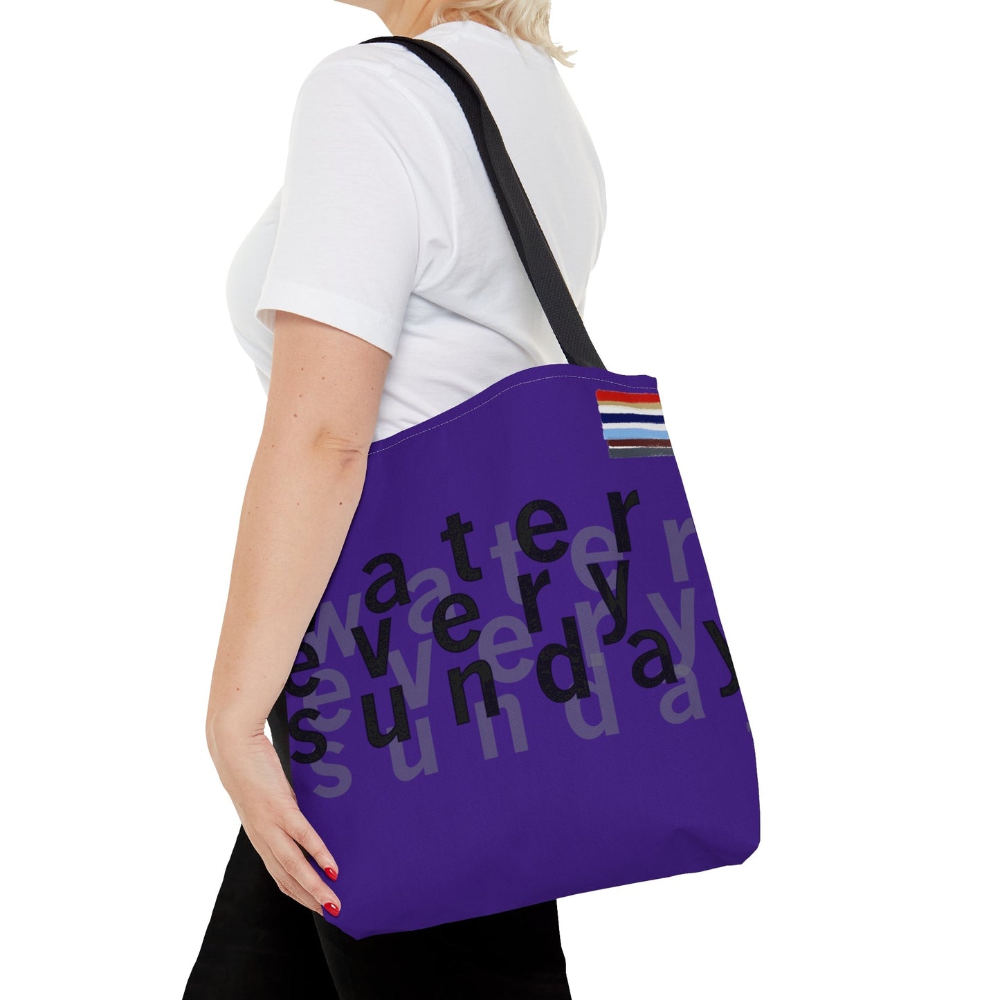 WATEREVERYSUNDAY Basic Logo Everyday Tote - Violet Pansy