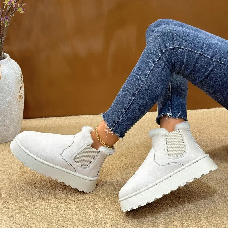 Warm Comfortable Women's Snow Boots Winter New Fashion Casual Short Boots Outdoor Non-slip Thick Sole Ladies Ankle Boot